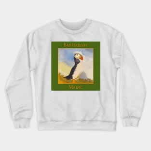 Puffin of the Eastern Egg Island outside of Bar Harbor Maine Crewneck Sweatshirt